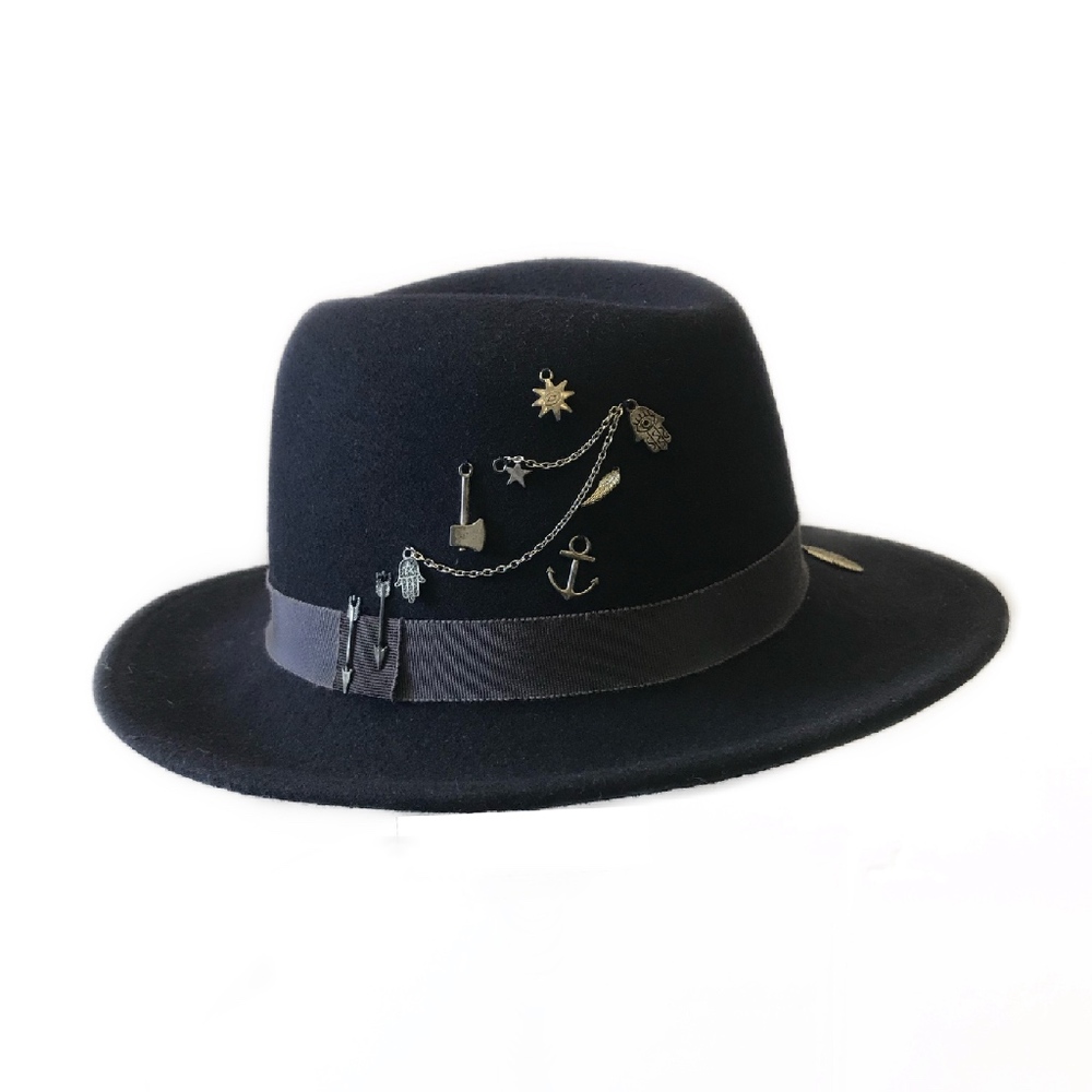 Black Wool Hat